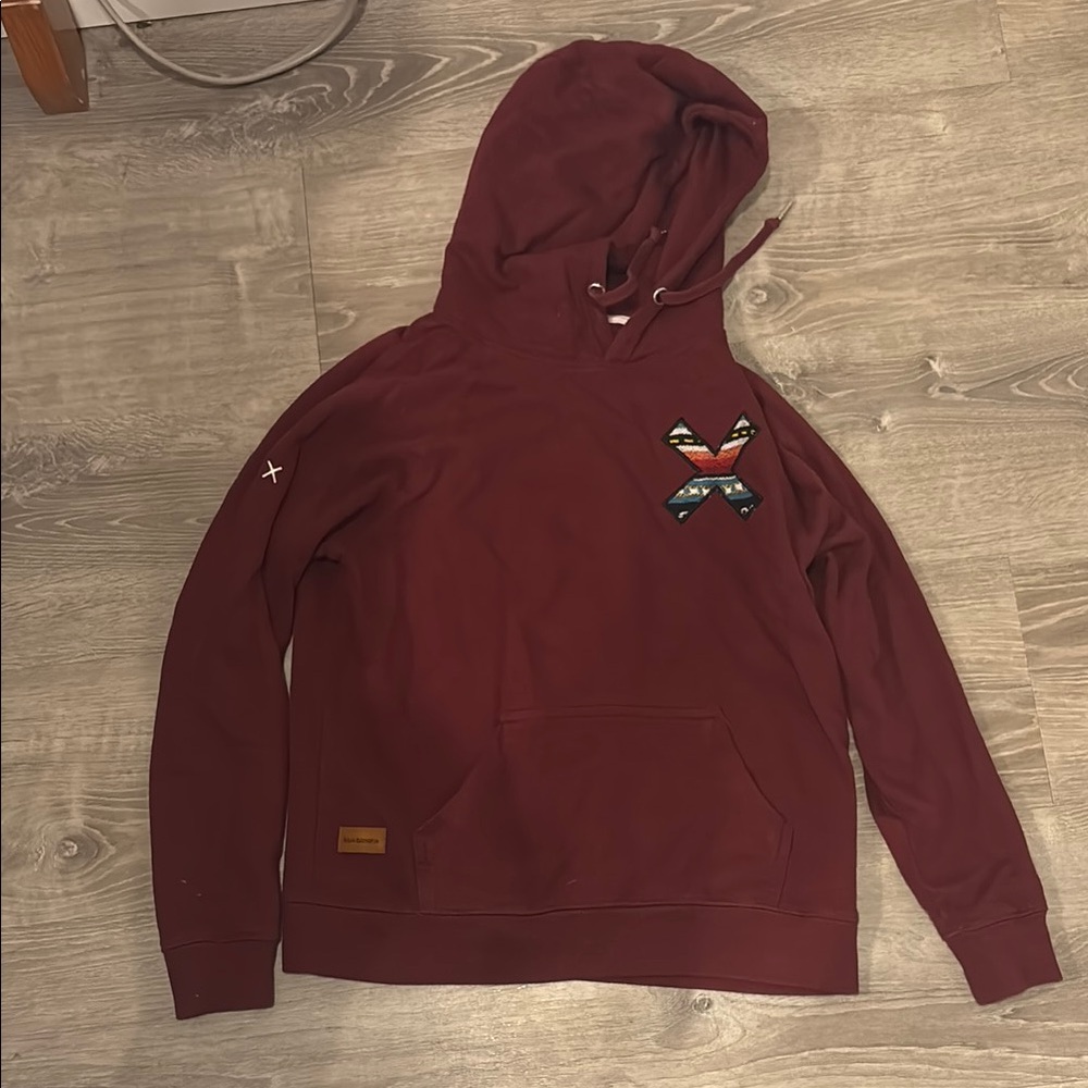 Red Pullover Hoodie Sweatshirt